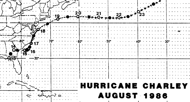 1986: Hurricane Charley